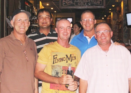 The Bangpra Boys with Kevin (center).